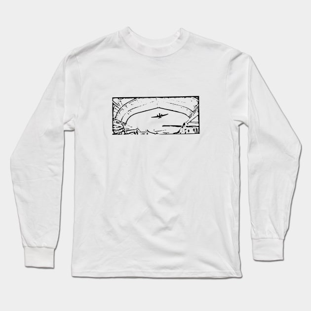 Airplane Hanger Long Sleeve T-Shirt by xam